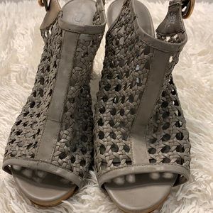 DKNY open toe sandals.